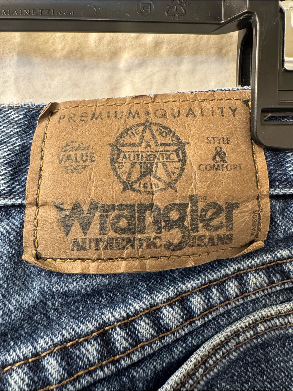 Vintage Men's Wrangler Five Star Premium Jeans Straight Medium Wash Size 28X29 - Picture 7 of 13